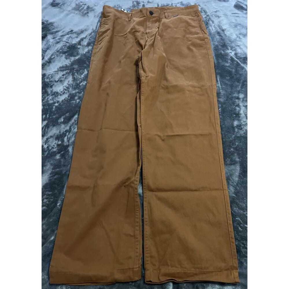 Size 34 Hurley Cruiser Skate Board Pants Ale Brown Relaxed Fit 17" Leg Opening